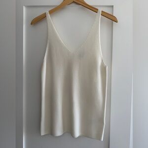 Cos Cream V-Neck Knit Tank Top
